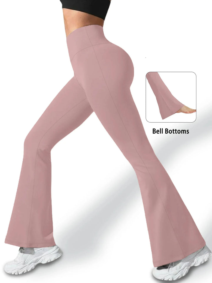 Translation missing: en.Curve Collection Flare Yoga Pants – Super Soft High-Waist Comfort with Gentle Support in Extended Sizing. Available in 7 Colours