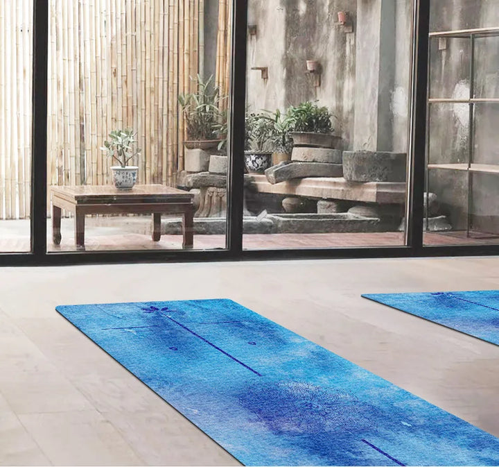 Translation missing: en.Printed Suede Yoga Mat 1.5mm – Non-Slip, Moisture-Absorbing, Lightweight. 12 Designs available