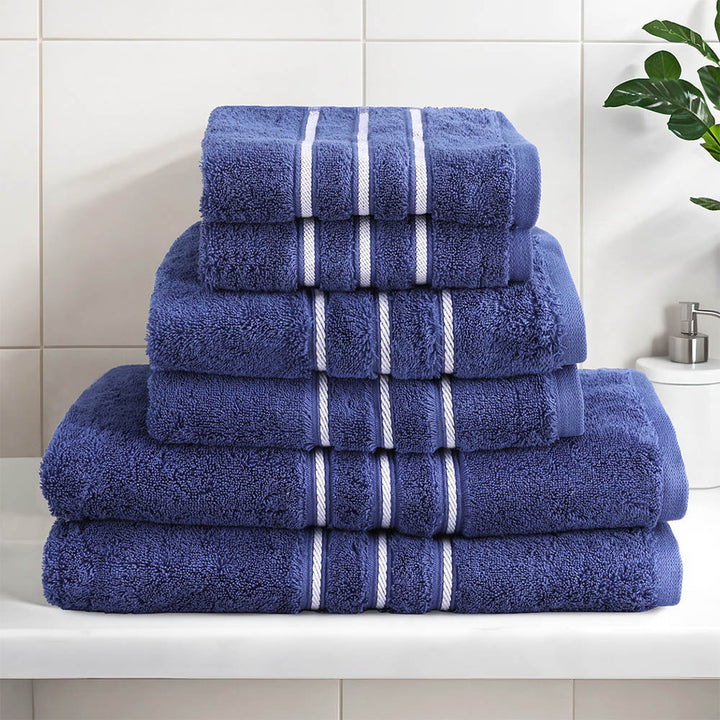 Translation missing: en.6 Pack Bath Towels Set Cotton Towel Navy