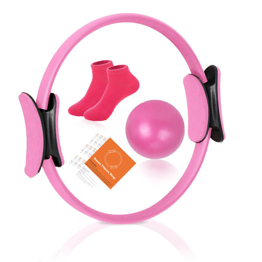 Translation missing: en.Pilates Ring Kit – Pilates 14" Magic Circle, 9" Mini Exercise Ball for Inner Thighs, Arms &amp; Core Toning – Home Pilates Fitness Ring Workout Set for Women Beginner Starter kit