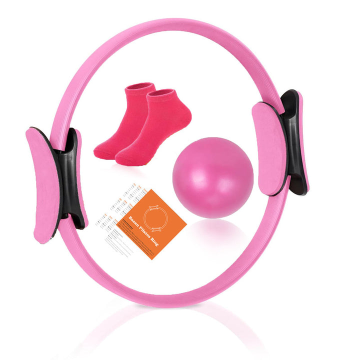 Translation missing: en.Pilates Ring Kit – Pilates 14" Magic Circle, 9" Mini Exercise Ball for Inner Thighs, Arms &amp; Core Toning – Home Pilates Fitness Ring Workout Set for Women Beginner Starter kit