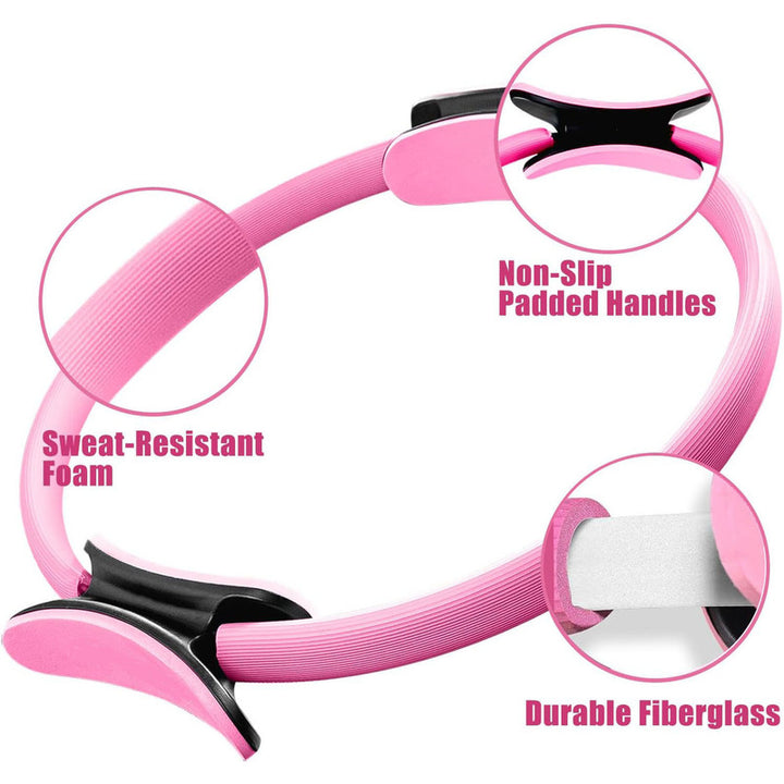 Translation missing: en.Pilates Ring Kit – Pilates 14" Magic Circle, 9" Mini Exercise Ball for Inner Thighs, Arms &amp; Core Toning – Home Pilates Fitness Ring Workout Set for Women Beginner Starter kit