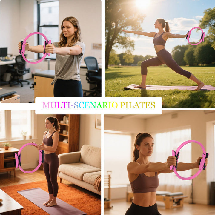 Translation missing: en.Pilates Ring Kit – Pilates 14" Magic Circle, 9" Mini Exercise Ball for Inner Thighs, Arms &amp; Core Toning – Home Pilates Fitness Ring Workout Set for Women Beginner Starter kit