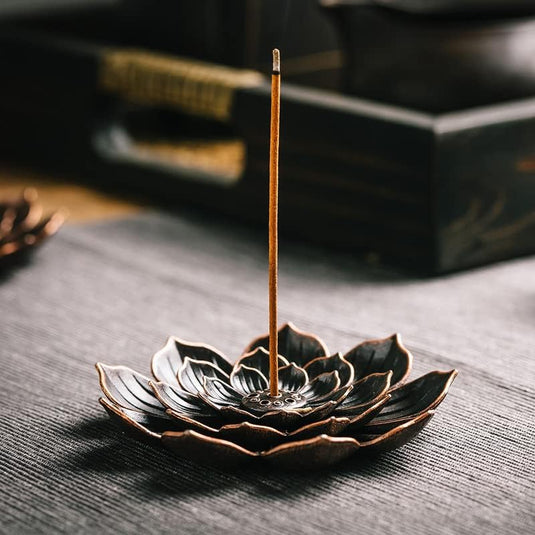 Translation missing: en.Incense Burner, Incense Holder for Sticks, Brass Lotus Incense Stick Holder and Detachable Ash Catcher