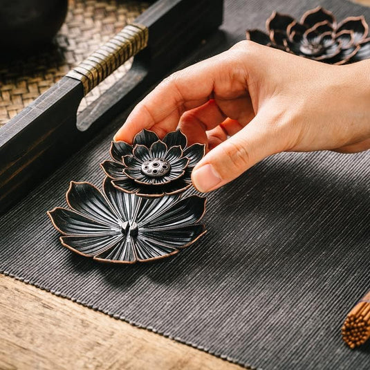Translation missing: en.Incense Burner, Incense Holder for Sticks, Brass Lotus Incense Stick Holder and Detachable Ash Catcher