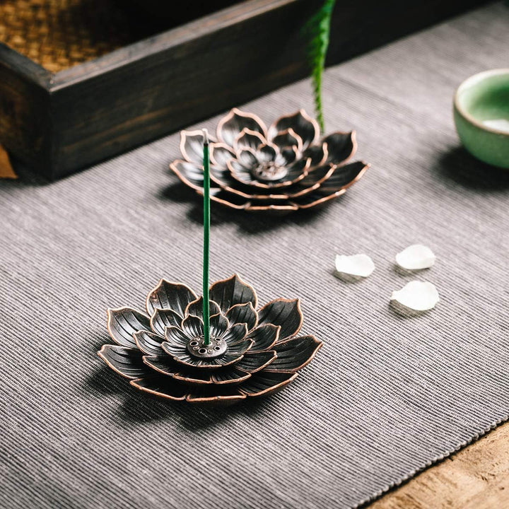 Translation missing: en.Incense Burner, Incense Holder for Sticks, Brass Lotus Incense Stick Holder and Detachable Ash Catcher