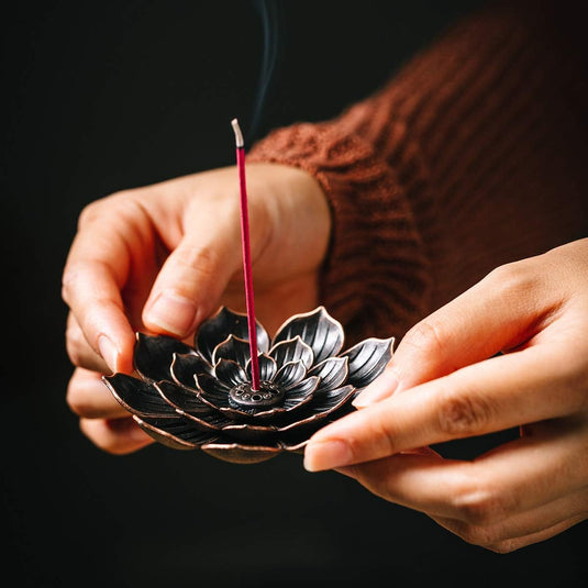 Translation missing: en.2 Pack Incense Burner, Incense Holder for Sticks, Brass Lotus Incense Stick Holder