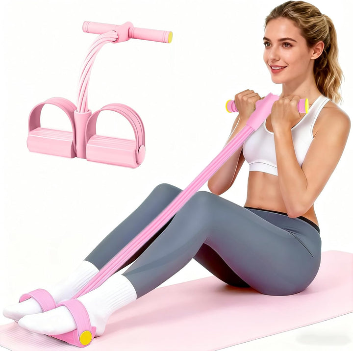 Translation missing: en.Pedal Resistance Bands with Handles, Upgrade 6-Tubes Manual Tension Training Pedal, Natural Rubber Foot Pedal Resistance Bands, Multifunction Fitness Bands for Abdomen, Waist, Arm, Leg