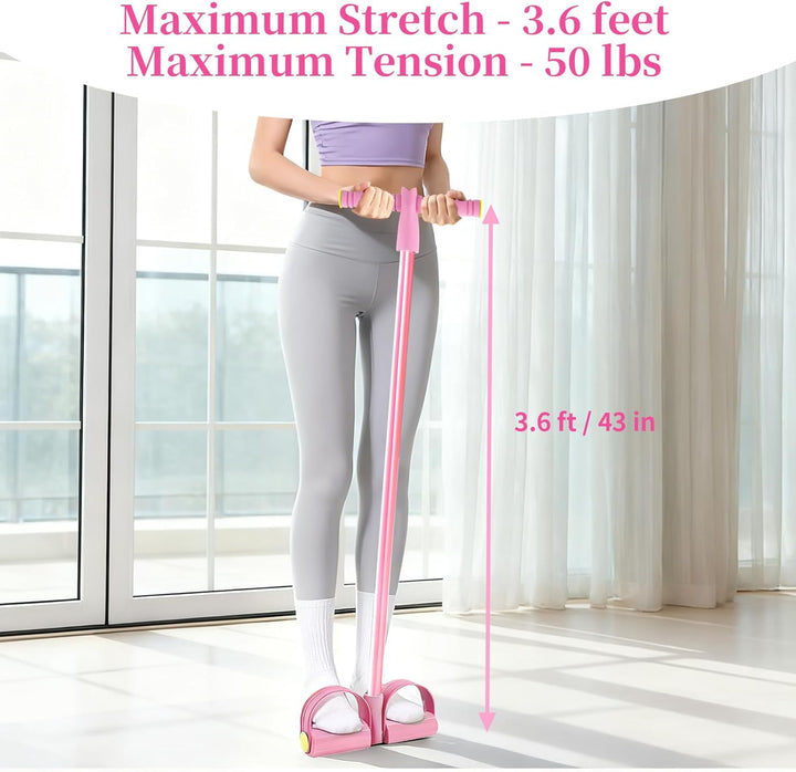 Translation missing: en.Pedal Resistance Bands with Handles, Upgrade 6-Tubes Manual Tension Training Pedal, Natural Rubber Foot Pedal Resistance Bands, Multifunction Fitness Bands for Abdomen, Waist, Arm, Leg