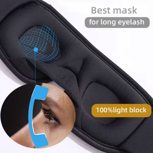Translation missing: en.1 3D wireless sleep mask with 5.2BT headphones, the best sleep mask, Type-C charging cable built-in, wireless music eye mask, suitable for both men and women, wireless sleep mask, sleep eye mask, travel sleep aid, portable sleep solution, soft ear pads, l