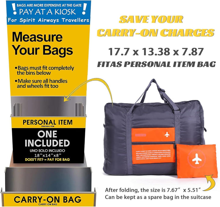 Translation missing: en.Compact Foldable Travel Duffel Bag – Lightweight Carry-On for Weekend Trips, Overnight &amp; Gym Use (Orange) | Other Colors Available In-Store