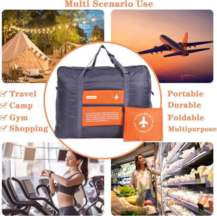 Translation missing: en.Compact Foldable Travel Duffel Bag – Lightweight Carry-On for Weekend Trips, Overnight &amp; Gym Use (Orange) | Other Colors Available In-Store