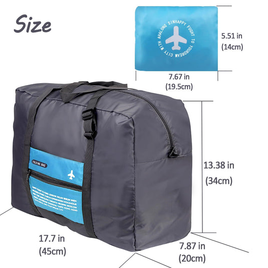 Translation missing: en.Compact Foldable Travel Duffel Bag – Lightweight Carry-On for Weekend Trips, Overnight &amp; Gym Use (Blue) | Other Colors Available In-Store