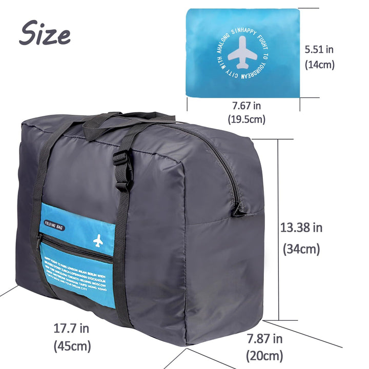 Translation missing: en.Compact Foldable Travel Duffel Bag – Lightweight Carry-On for Weekend Trips, Overnight &amp; Gym Use (Blue) | Other Colors Available In-Store