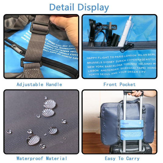 Translation missing: en.Compact Foldable Travel Duffel Bag – Lightweight Carry-On for Weekend Trips, Overnight &amp; Gym Use (Blue) | Other Colors Available In-Store