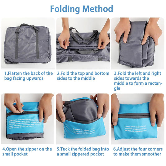Translation missing: en.Compact Foldable Travel Duffel Bag – Lightweight Carry-On for Weekend Trips, Overnight &amp; Gym Use (Blue) | Other Colors Available In-Store