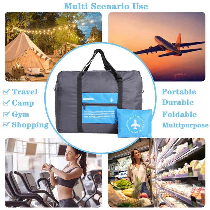 Translation missing: en.Compact Foldable Travel Duffel Bag – Lightweight Carry-On for Weekend Trips, Overnight &amp; Gym Use (Blue) | Other Colors Available In-Store