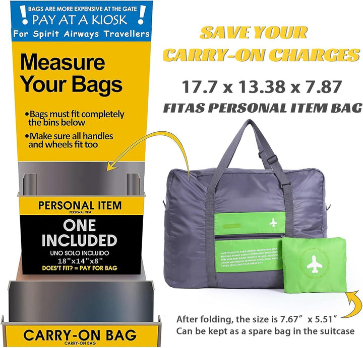Translation missing: en.Compact Foldable Travel Duffel Bag – Lightweight Carry-On for Weekend Trips, Overnight &amp; Gym Use (Green) | Other Colors Available In-Store