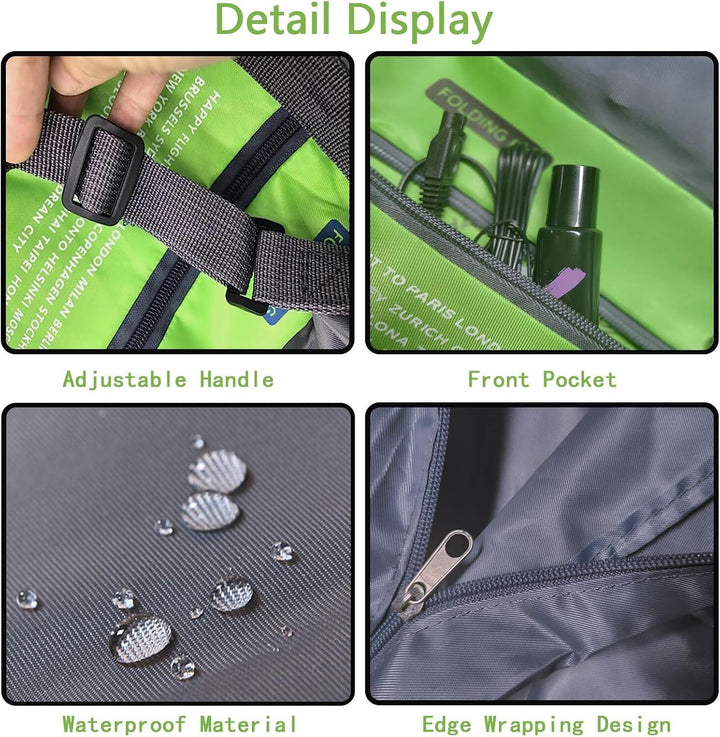 Translation missing: en.Compact Foldable Travel Duffel Bag – Lightweight Carry-On for Weekend Trips, Overnight &amp; Gym Use (Green) | Other Colors Available In-Store
