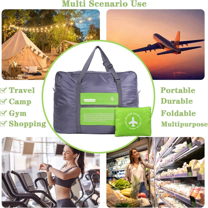Translation missing: en.Compact Foldable Travel Duffel Bag – Lightweight Carry-On for Weekend Trips, Overnight &amp; Gym Use (Green) | Other Colors Available In-Store