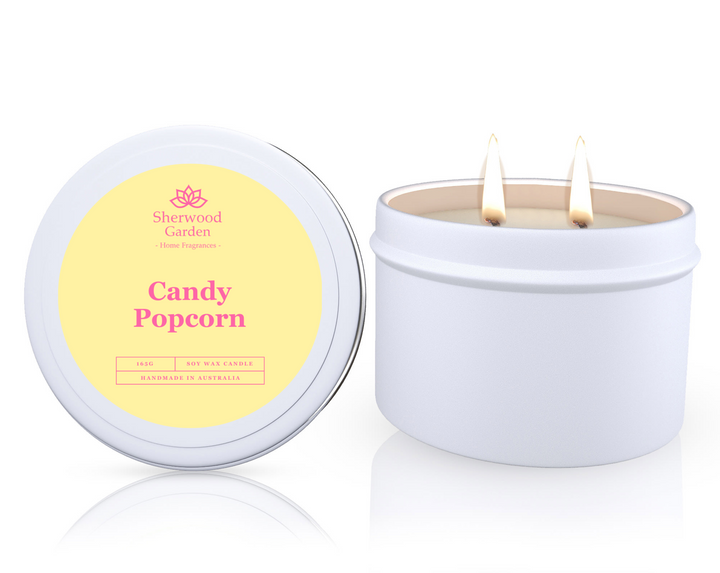 Translation missing: en.Candy Popcorn Soy Candle Tin 165g
