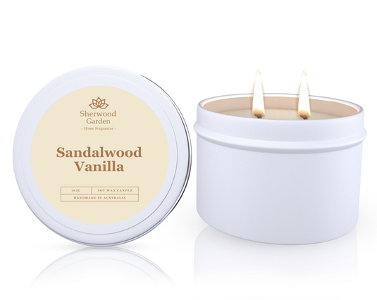 Translation missing: en.Sandalwood Vanilla Soy Candle Tin 165g