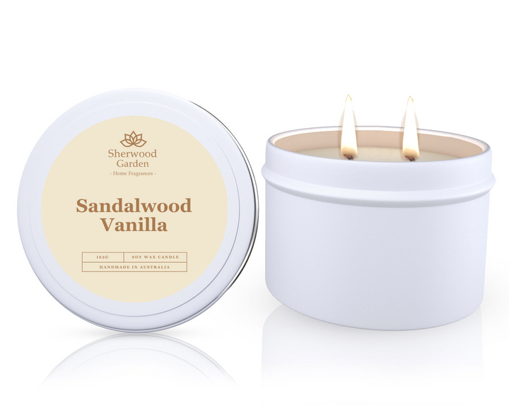 Translation missing: en.Sandalwood Vanilla Soy Candle Tin 165g
