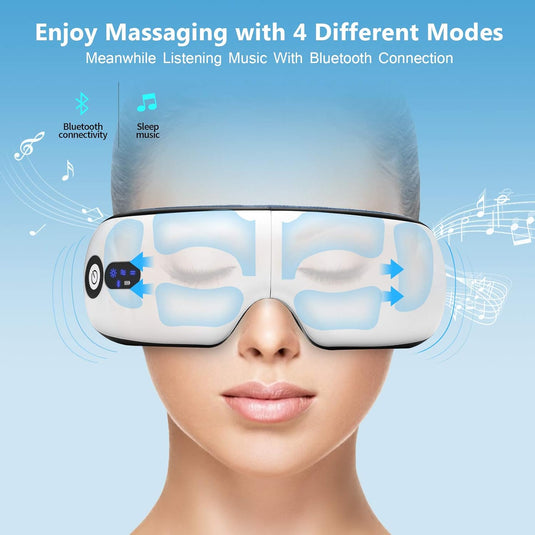 Translation missing: en.Eye Massager with Heat, Vibration and Warm Compress, Smart Sleeping Eyes Mask with Bluetooth Can Connect with Phone for Music