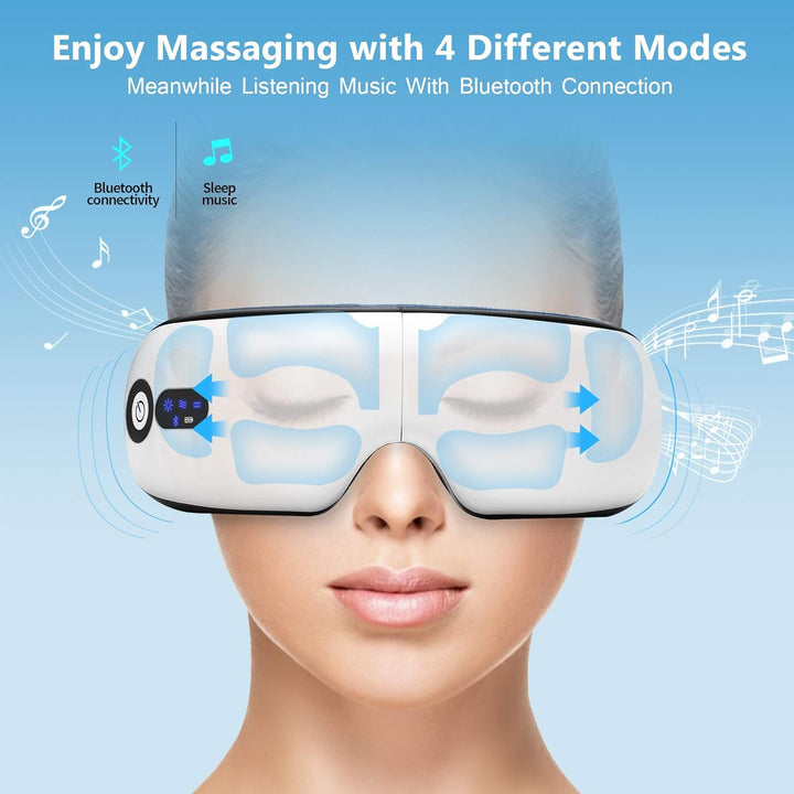 Translation missing: en.Eye Massager with Heat, Vibration and Warm Compress, Smart Sleeping Eyes Mask with Bluetooth Can Connect with Phone for Music