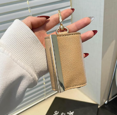 Translation missing: en.Keychain Tote Bag Compact &amp; Expandable for On the Go, Foldable Tote Bag with Key Ring for Daily Errands - Khaki