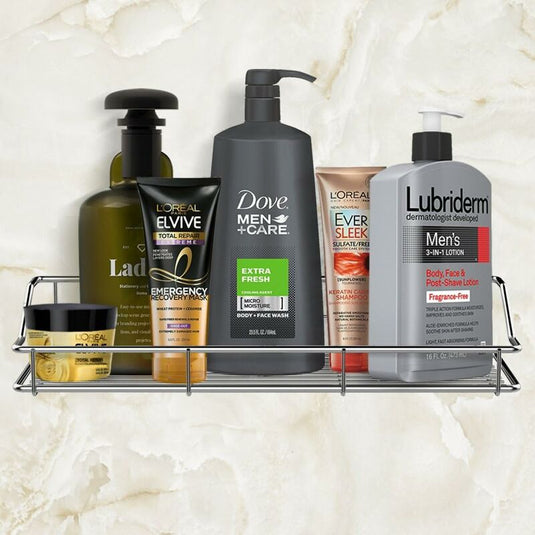 Translation missing: en.Shower Caddy Bathroom Shelf Basket Toilet Kitchen Spice Rack Sus304 Stainless Steel No Drilling - 2 Pack