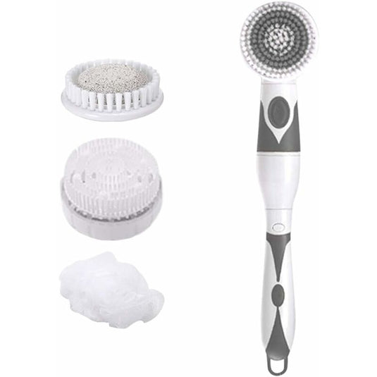 Translation missing: en.4 In 1 Waterproof Electric Bath Brush Multifunctional Body Cleaning Brush Back Massage Scrubber With 4 Brush Heads