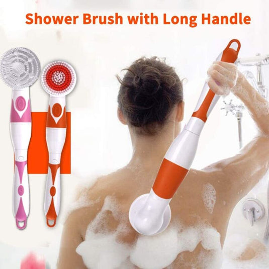 Translation missing: en.4 In 1 Waterproof Electric Bath Brush Multifunctional Body Cleaning Brush Back Massage Scrubber With 4 Brush Heads