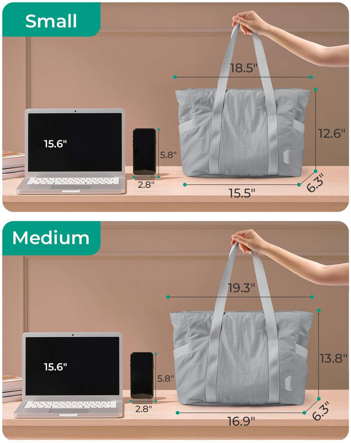 Translation missing: en.Women's Handbags - Women's Shoulder Bags - Women's Zippered Tote Bags - Large Shoulder Bags - Crossbody Bags - Women's Bags - Beach Bags - Yoga/Fitness/Travel Bags - Grijs