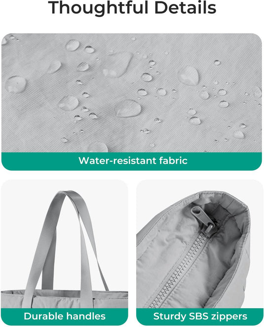 Translation missing: en.Women's Handbags - Women's Shoulder Bags - Women's Zippered Tote Bags - Large Shoulder Bags - Crossbody Bags - Women's Bags - Beach Bags - Yoga/Fitness/Travel Bags - Grijs