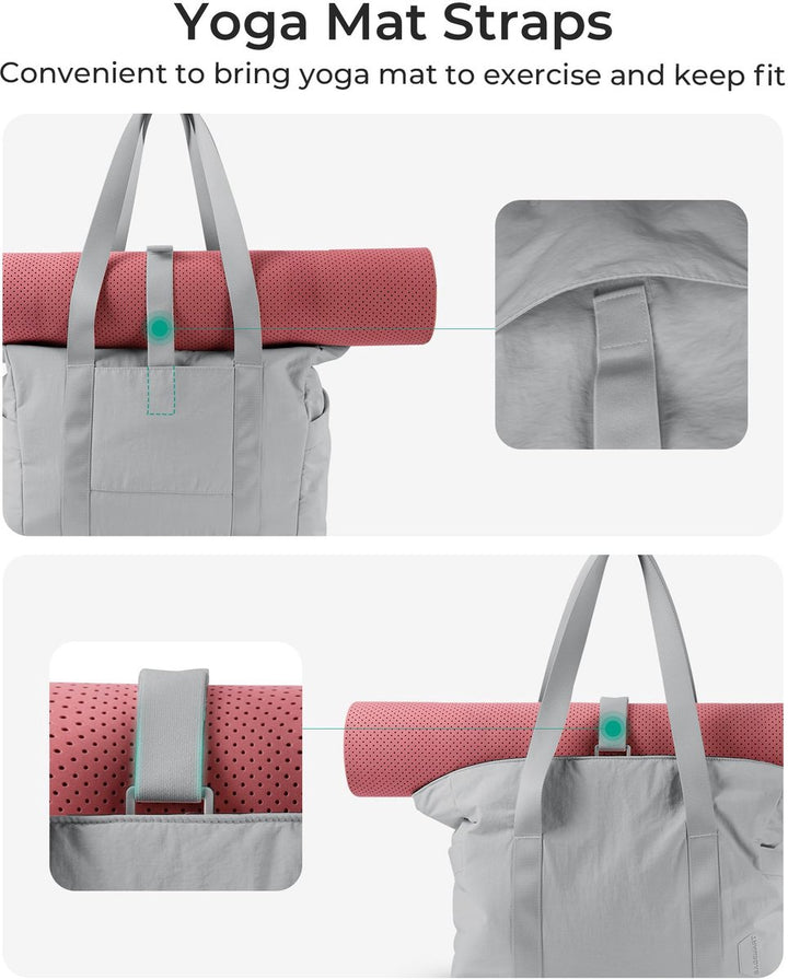 Translation missing: en.Women's Handbags - Women's Shoulder Bags - Women's Zippered Tote Bags - Large Shoulder Bags - Crossbody Bags - Women's Bags - Beach Bags - Yoga/Fitness/Travel Bags - Grijs