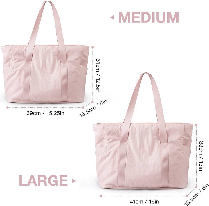 Translation missing: en.Women's Handbags - Zippered Tote Bag - Large Shoulder Bag - School Bag - Crossbody Bag - Laptop Bag - Handbag - Tote Bag - Weekend Bag - Shopping Bag - Beach Bag - Yoga/Fitness/Travel Bag - Black