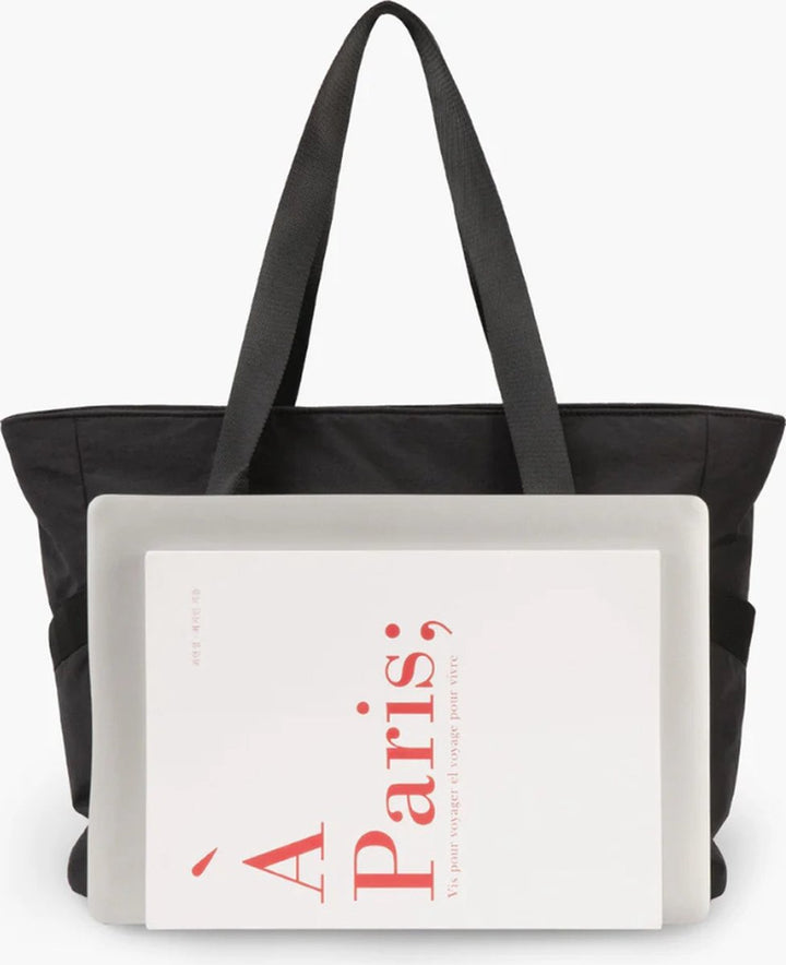 Translation missing: en.Women's Handbags - Zippered Tote Bag - Large Shoulder Bag - School Bag - Crossbody Bag - Laptop Bag - Handbag - Tote Bag - Weekend Bag - Shopping Bag - Beach Bag - Yoga/Fitness/Travel Bag - Black