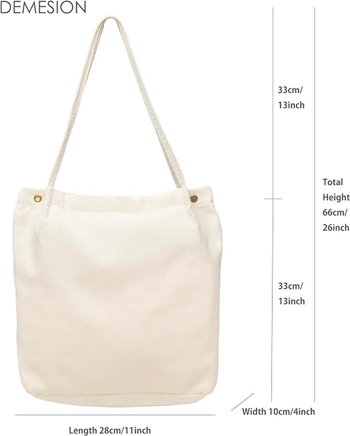 Translation missing: en.Tote bag - Women's tote bag - Women's corduroy tote bag - Reusable travel bag - Shoulder bag - Everyday work bag - Broken
