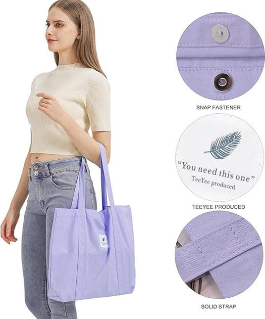 Translation missing: en.Handbags, shopping bags, women's fabric bags, tote bags, plain shoulder bags, lightweight and large capacity student beach bags
