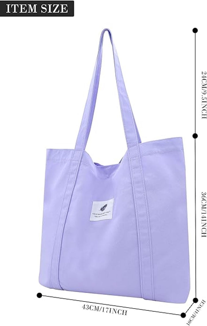 Translation missing: en.Handbags, shopping bags, women's fabric bags, tote bags, plain shoulder bags, lightweight and large capacity student beach bags