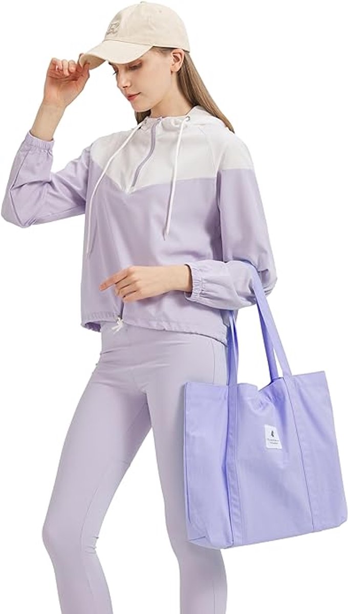 Translation missing: en.Handbags, shopping bags, women's fabric bags, tote bags, plain shoulder bags, lightweight and large capacity student beach bags