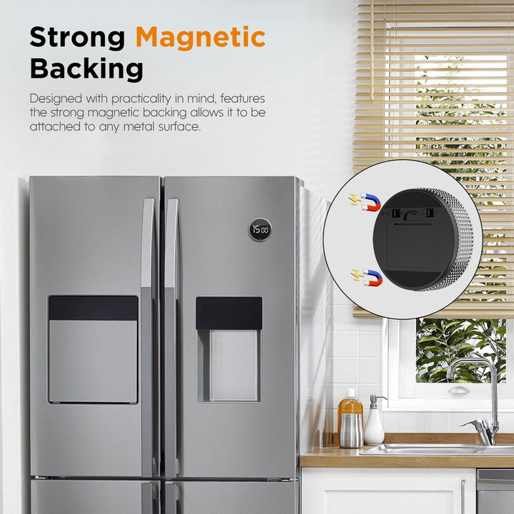 Translation missing: en.Digital Timer - Digital Kitchen Timer - Smart Timer - LED Display - Magnetic - 360 Degree Rotation - BBQ Alarm Clock - Black