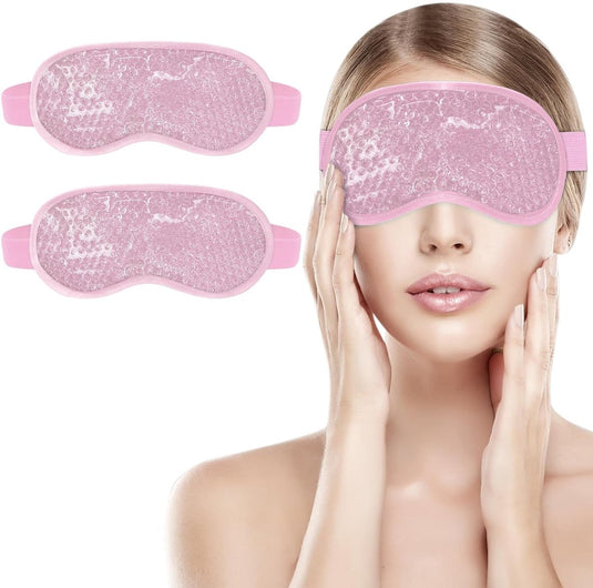 Translation missing: en.Cooling Eye Masks - Set of 2 - Sleep Eye Masks - Can be used hot or cold - Reusable hot and cold therapeutic gel beads - Relaxing - Gel - Pink - For anti-stress skincare