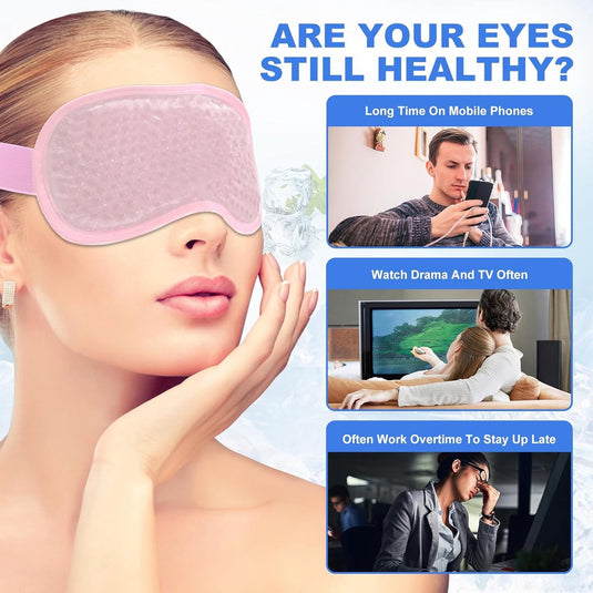 Translation missing: en.Cooling Eye Masks - Set of 2 - Sleep Eye Masks - Can be used hot or cold - Reusable hot and cold therapeutic gel beads - Relaxing - Gel - Pink - For anti-stress skincare