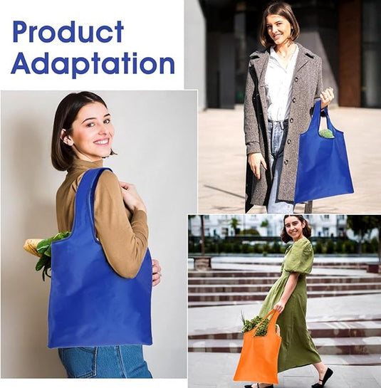 Translation missing: en.Tote bags, shopping bags, foldable shopping bags in sets of two, printed shopping bags, foldable bags with flowers, reusable shopping bags, fabric bags with handles, large shopping bags for travel, etc
