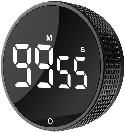Translation missing: en.Digital Timer - Digital Kitchen Timer - Smart Timer - LED Display - Magnetic - 360° Rotation - BBQ Alarm Clock - Silver