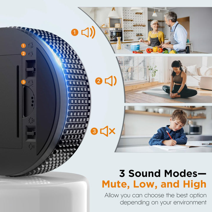 Translation missing: en.Digital Timer - Digital Kitchen Timer - Smart Timer - LED Display - Magnetic - 360° Rotation - BBQ Alarm Clock - Silver