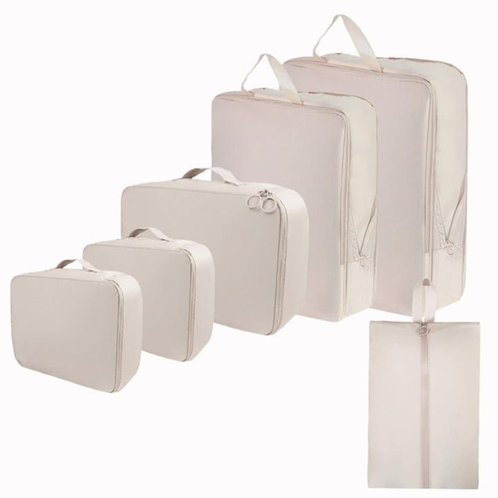 Translation missing: en.6-Piece Waterproof Travel Storage Bags Organizer for Suitcase, Wood, Compatible with Travel and Vacation