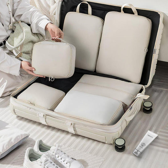 Translation missing: en.6-Piece Waterproof Travel Storage Bags Organizer for Suitcase, Gray, Compatible with Travel and Vacation